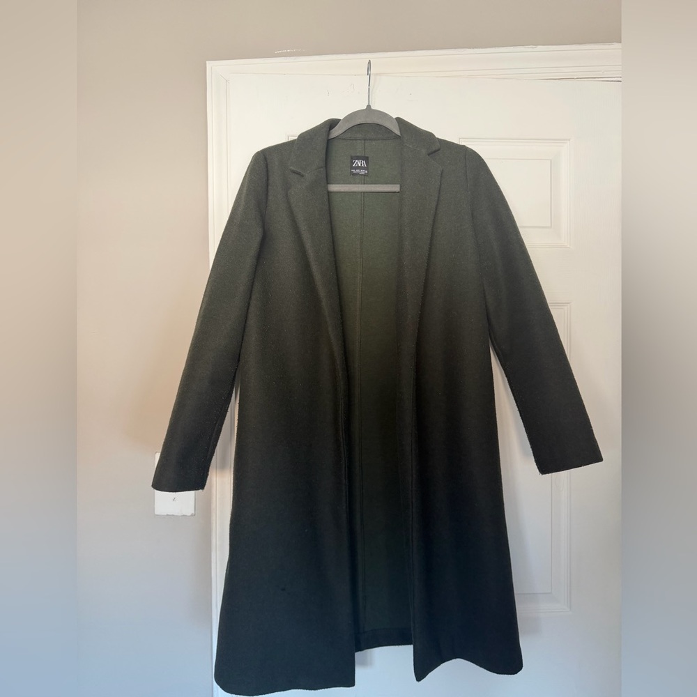 Zara Women's Dark Green Trench Coat